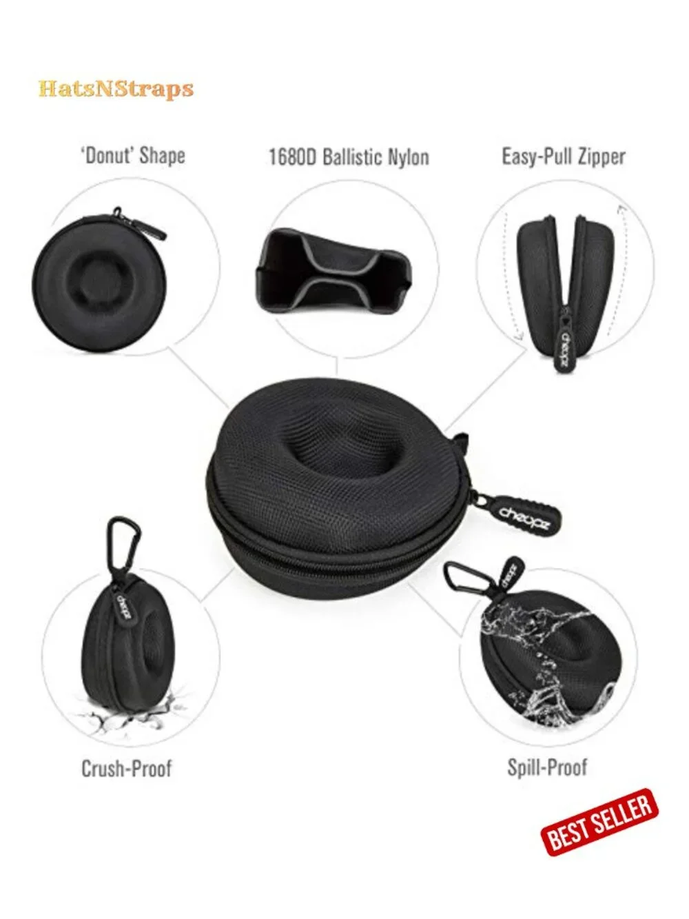 Travel Watch Case Storage for 50mm Wristwatches & Smartwatches